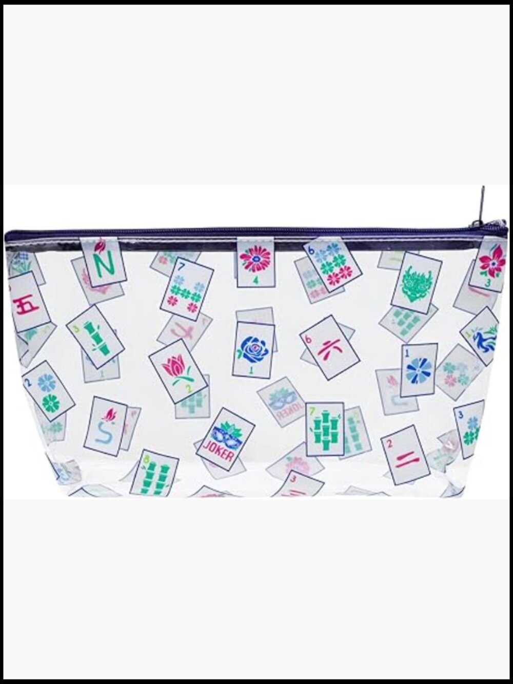 Empty Clear Mahjong Tiles Bag Case For American Tiles Travel Storage